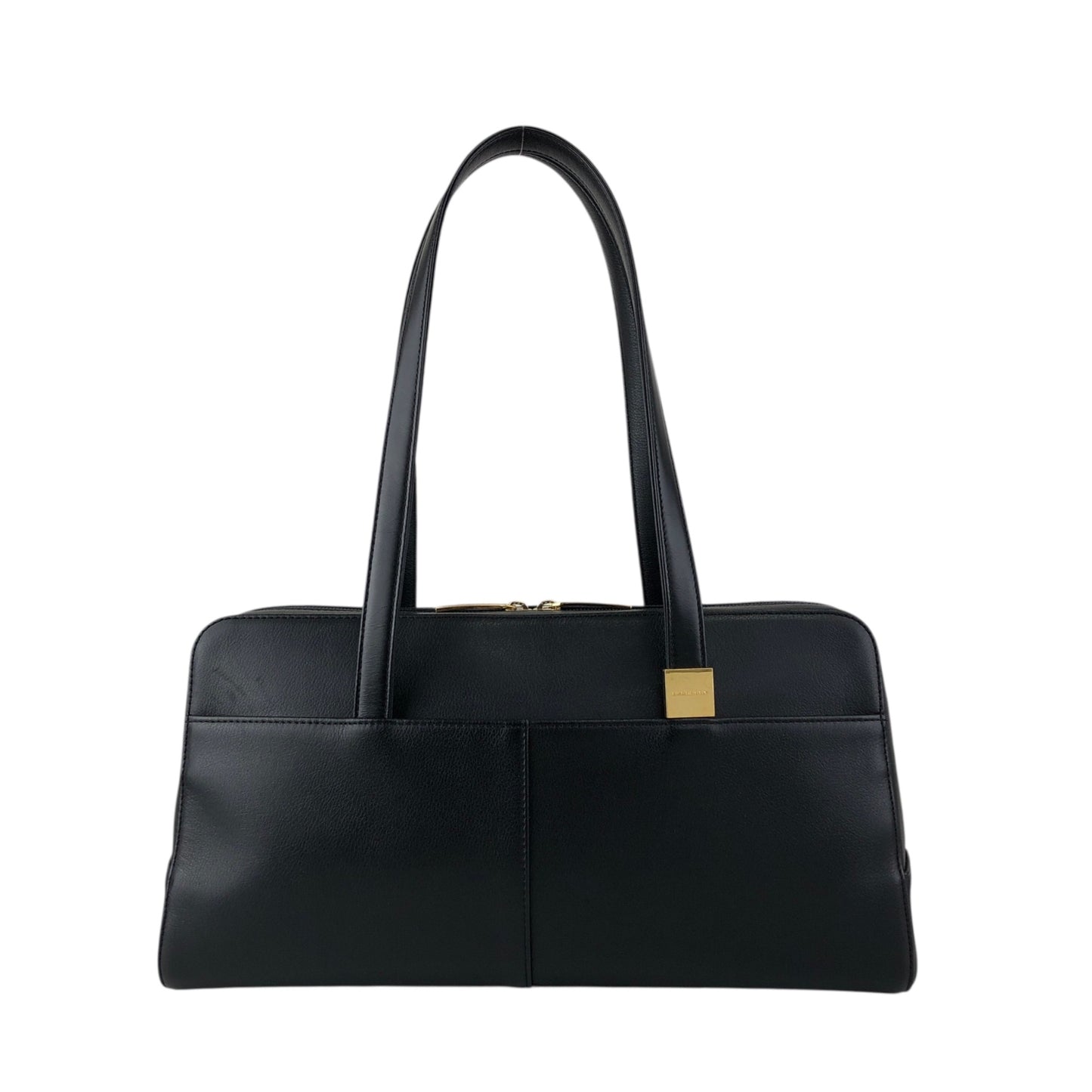 BURBERRY Logo Totebag Black Vintage y6x2fb