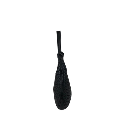 Bottega Veneta Intrecciato Handbag Hobobag Black 10500 105264NE Vintage xsmh56