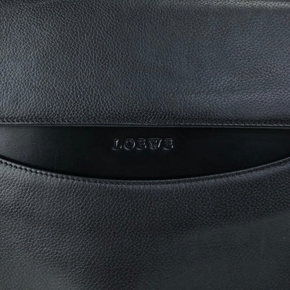LOEWE Logo Embossed Shoulder bag Black Vintage mxivwm