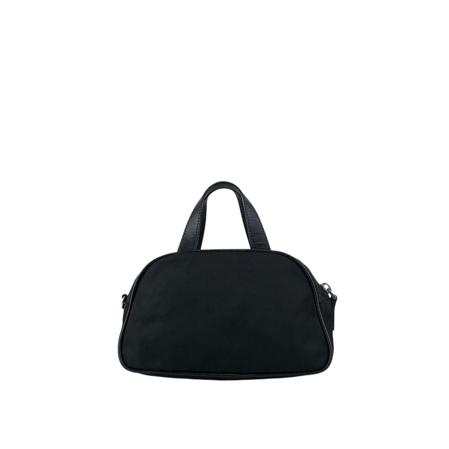 PRADA Logo Small Handbag Black Vintage zh3ngc