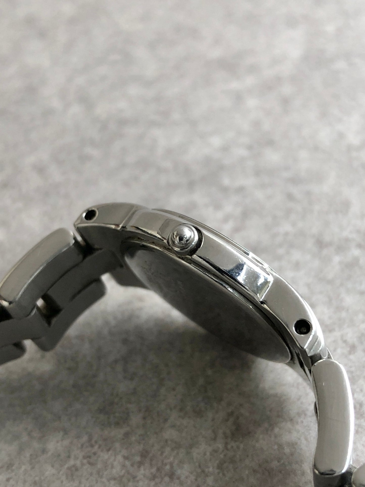 BURBERRY Logo Watch Silver 5421-H11411 Vintage 38ehpt