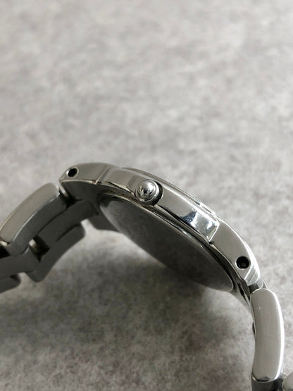 BURBERRY Logo Watch Silver 5421-H11411 Vintage 38ehpt