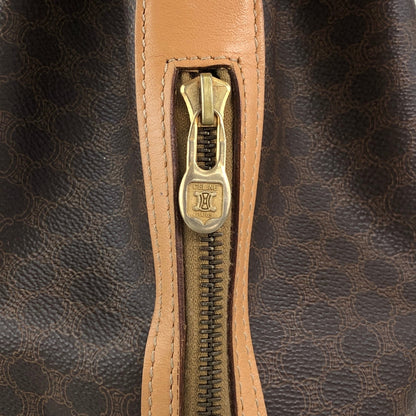 CELINE Macadam Drawstring Shoulder bag Brown Vintage 4wnnyy