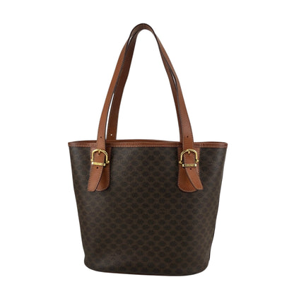 CELINE Macadam Blason Handbag Totebag Brown Vintage g8hnuw