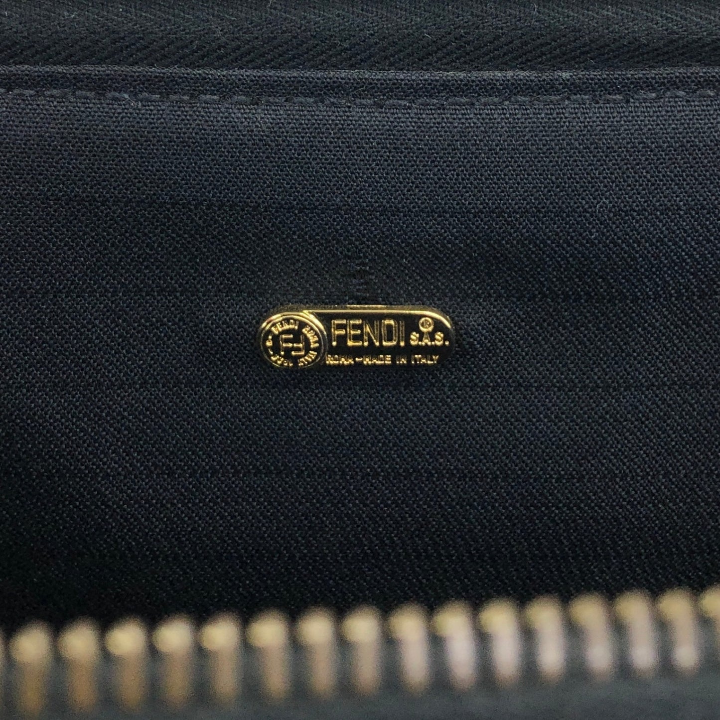 FENDI Pecan Logo Handbag Brown Vintage jfx52s