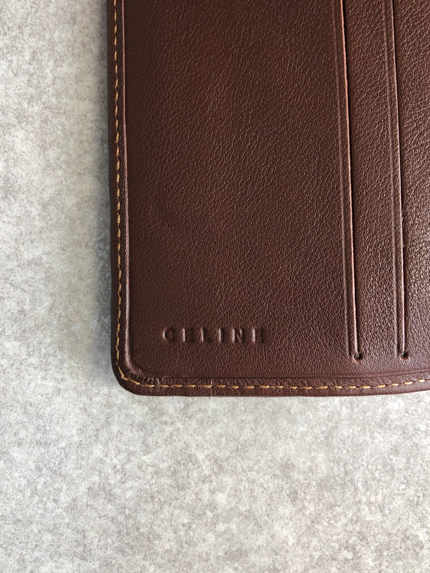 CELINE Triomphe Folded Wallet Navy Vintage vwdke2