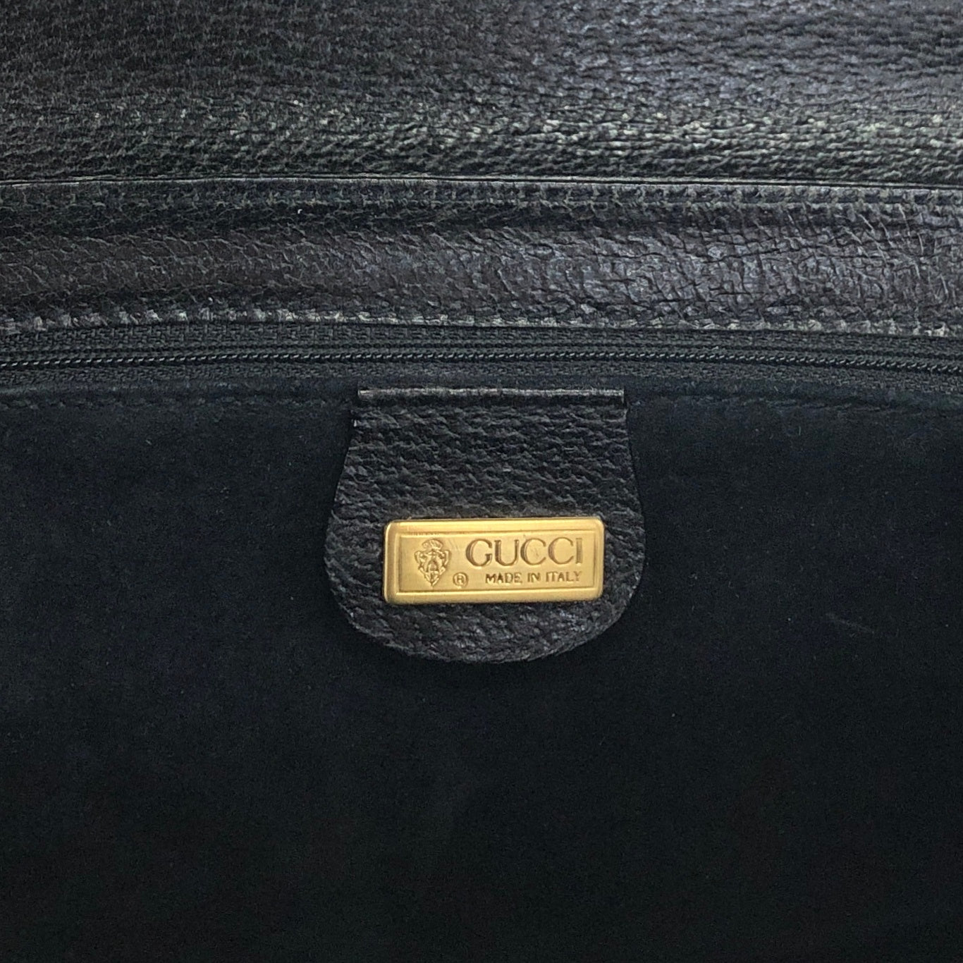 GUCCI Bamboo Shoulder bag Black Vintage g6iek4