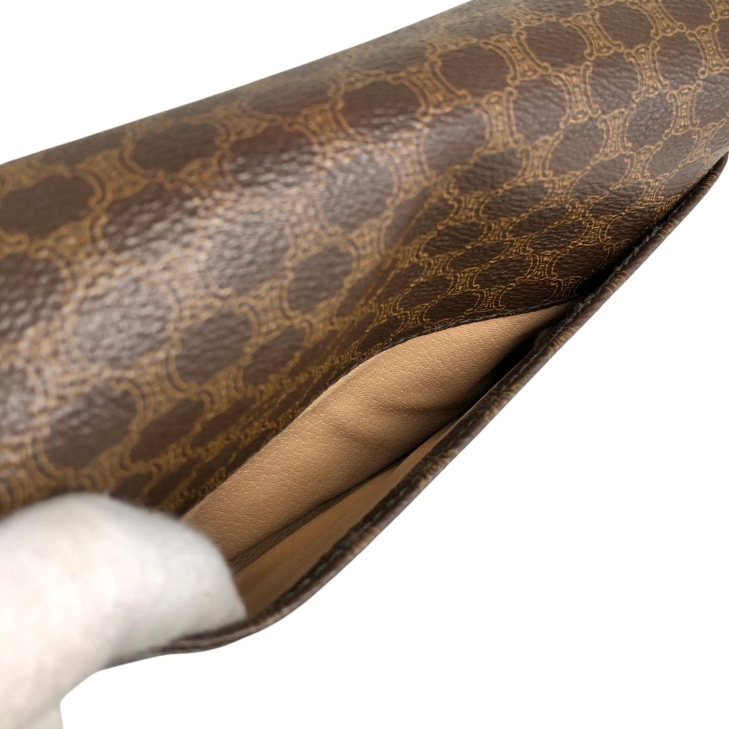 CELINE Macadam Blason Shoulder bag Brown Vintage bgeuwn