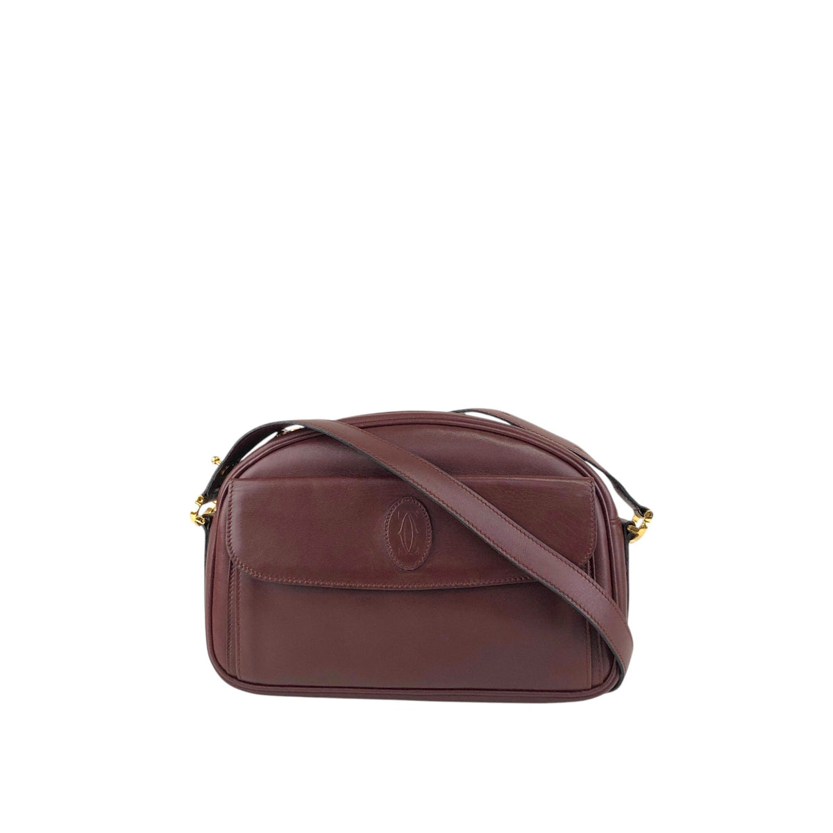 Cartier Logo Shoulder bag Bordeaux Vintage vfnedy