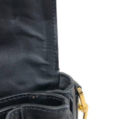 miumiu Turn Lock Chain Shoulder bag Black Vintage prsynv