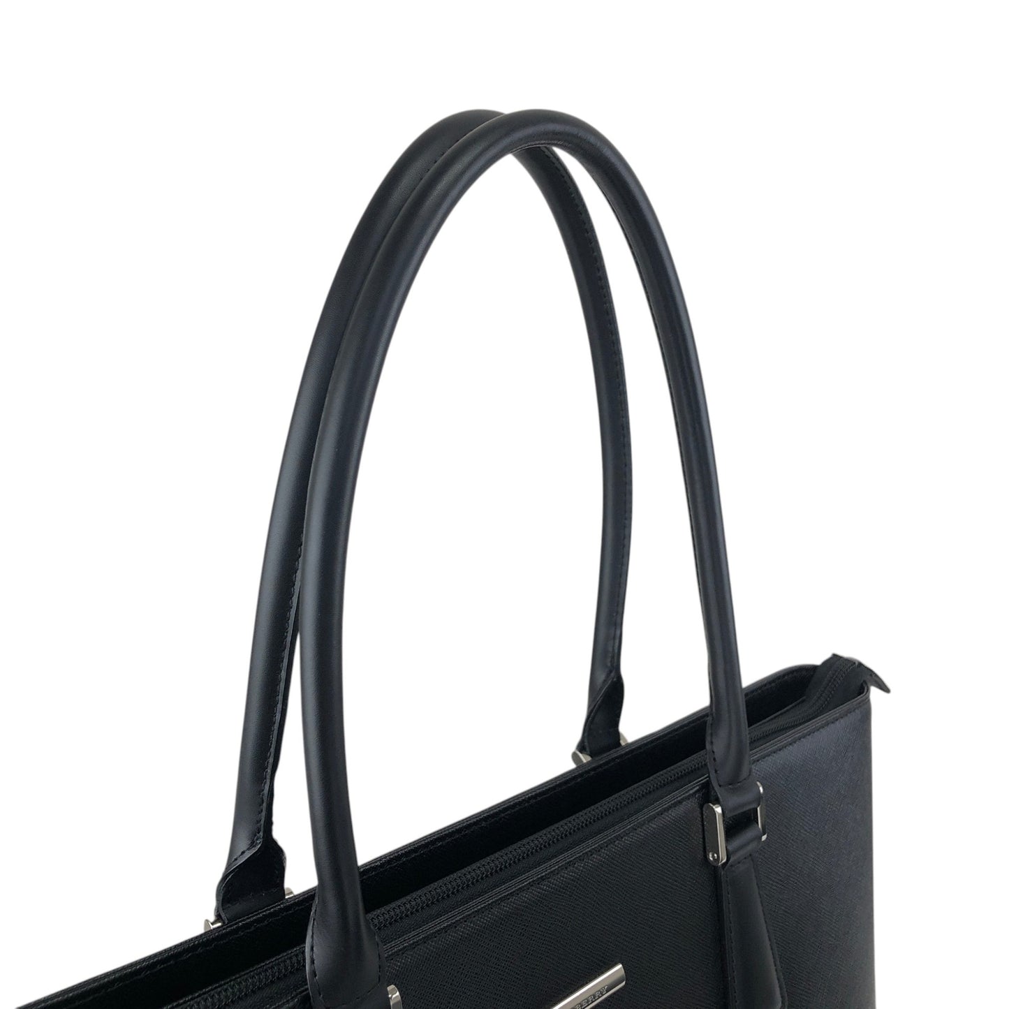 BURBERRY Logo Handbag Totebag Black Vintage behneb