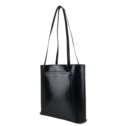 LOEWE Logo Embossed Shoulder bag Black Vintage pyktz8