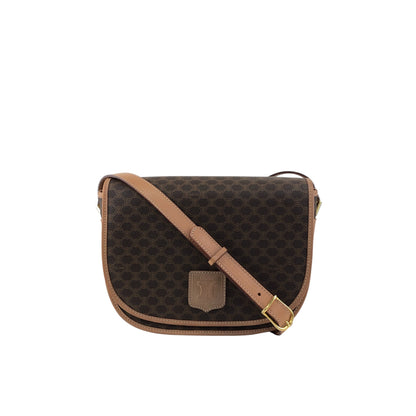 CELINE Macadam Blason Shoulder bag Brown Vintage mgt7zs