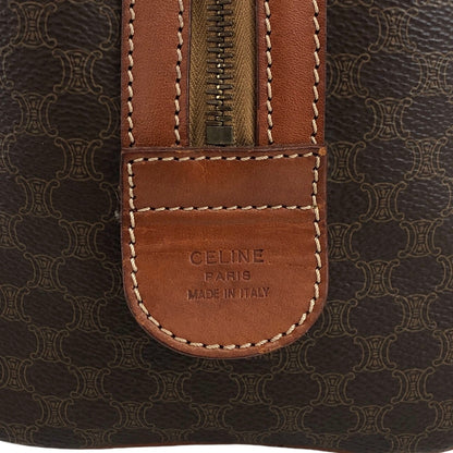 CELINE Macadam Blason Handbag Brown Vintage xiw3ui