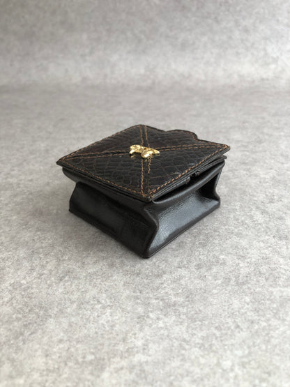 CELINE Horse Carriage Coin Purse Brown Vintage wpdygg