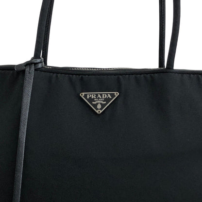PRADA Triangle Logo Padlock Totebag Black Vintage b8nscy