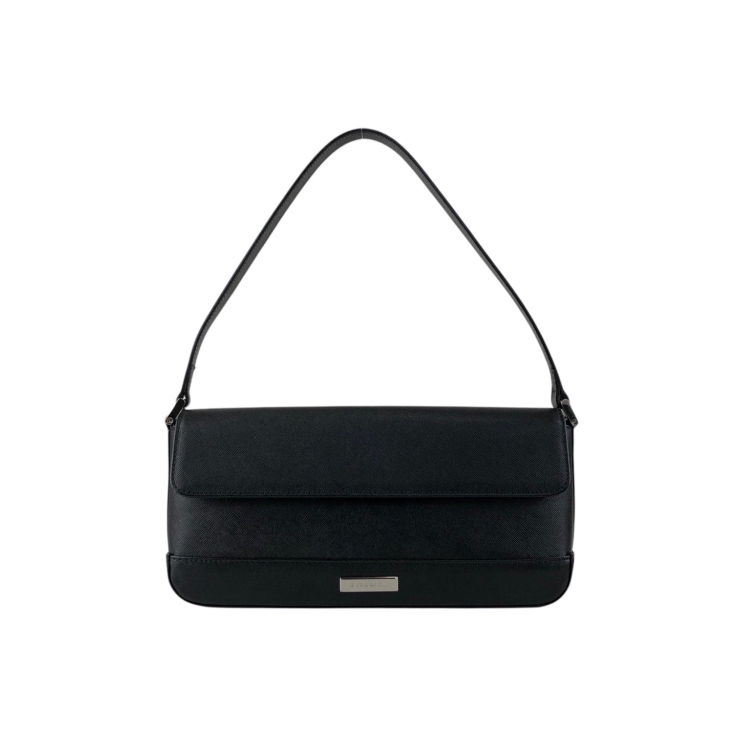 BURBERRY Logo Handbag Black Vintage gw5ren
