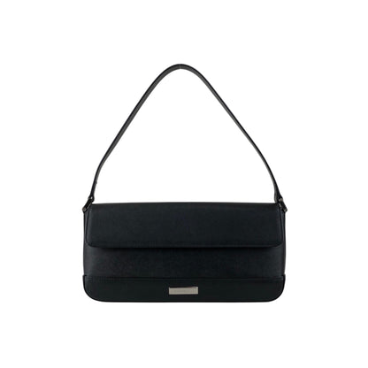 BURBERRY Logo Handbag Black Vintage gw5ren