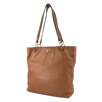 CHANEL Coco Mark Totebag Brown Vintage xu5xvk