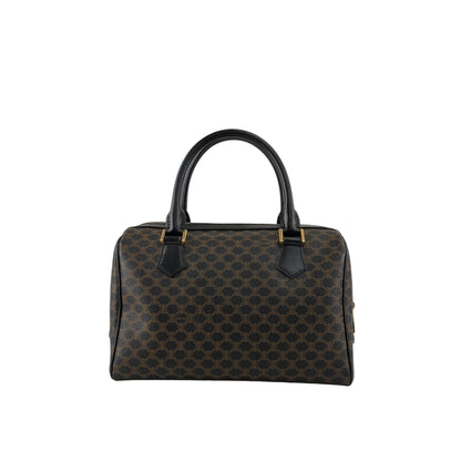 CELINE Macadam Blason Two-way Small Boston bag Shoulder bag Black Vintage xawpgz