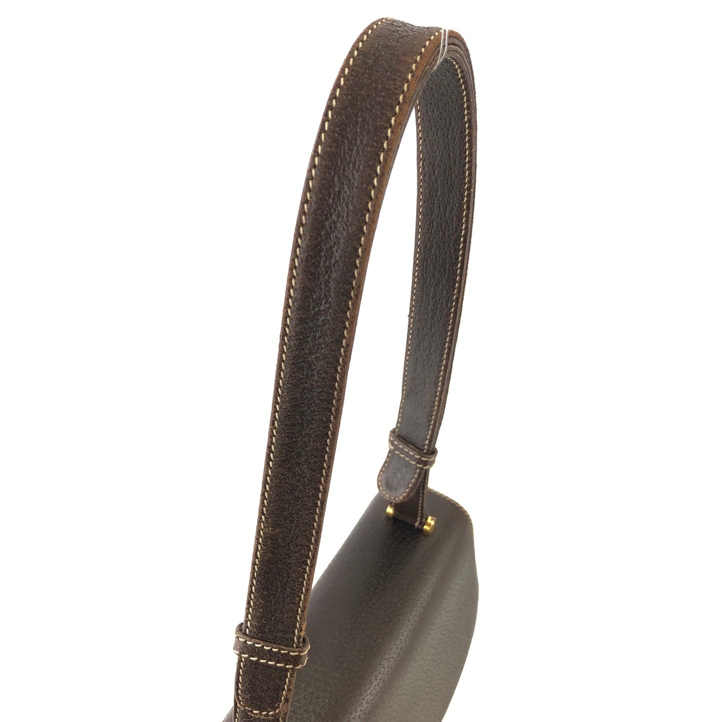 GUCCI Bamboo Leather Shoulder bag Brown Vintage 5bwuc7