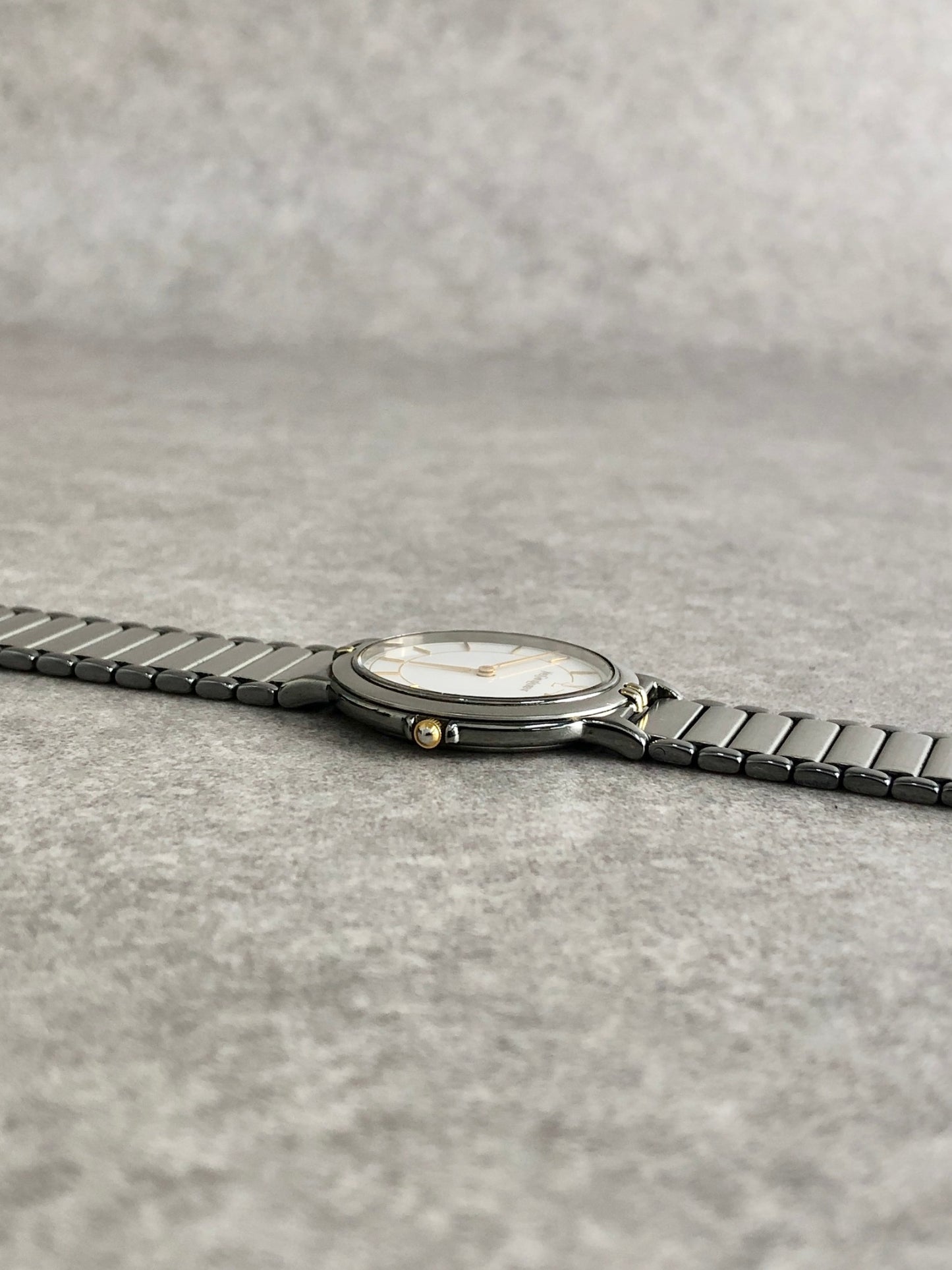 Yves Saint Laurent YSL Logo Watch Silver 4620-E62275 YO Vintage bufvtw