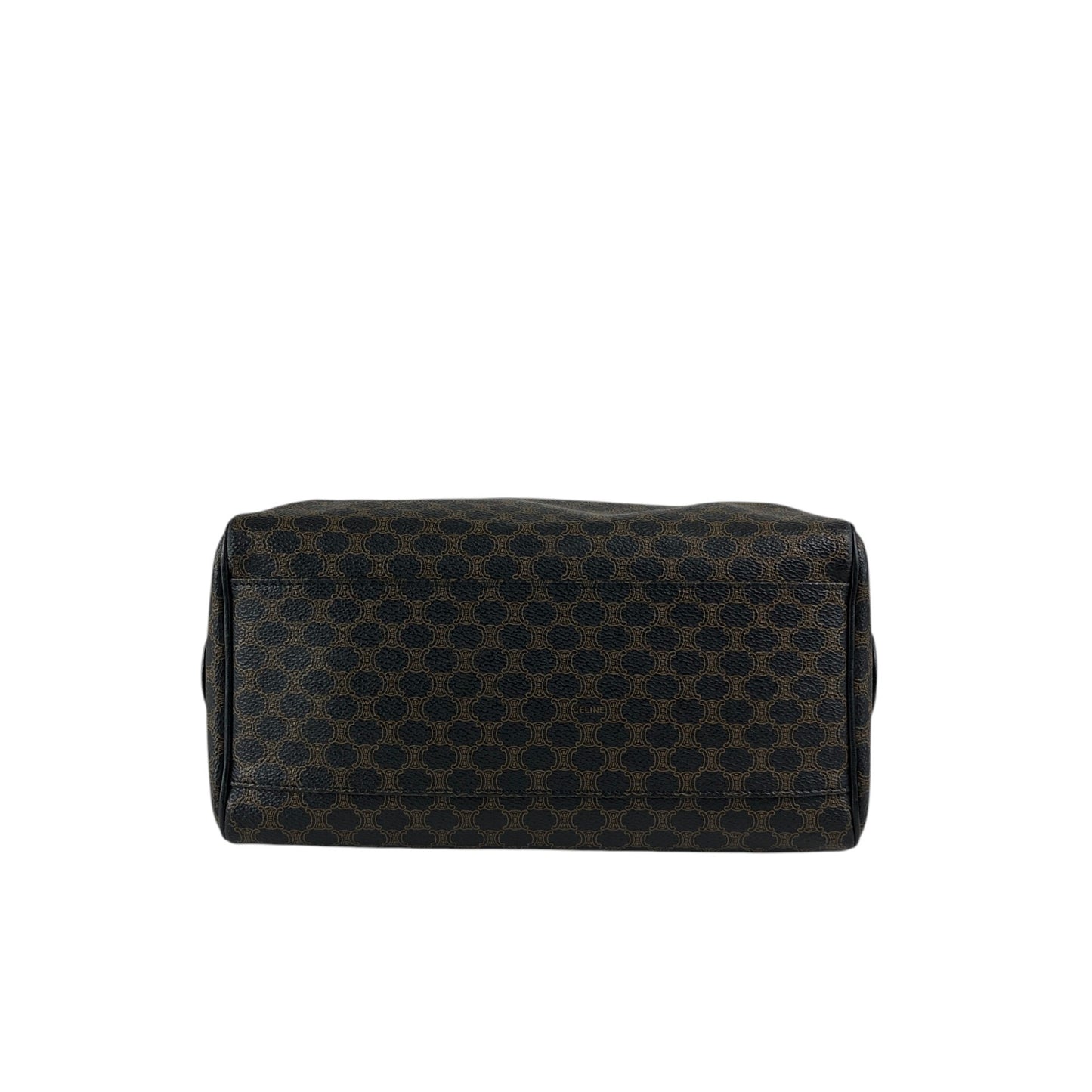 CELINE Macadam Blason Two-way Small Boston bag Shoulder bag Black Vintage d4zwjm