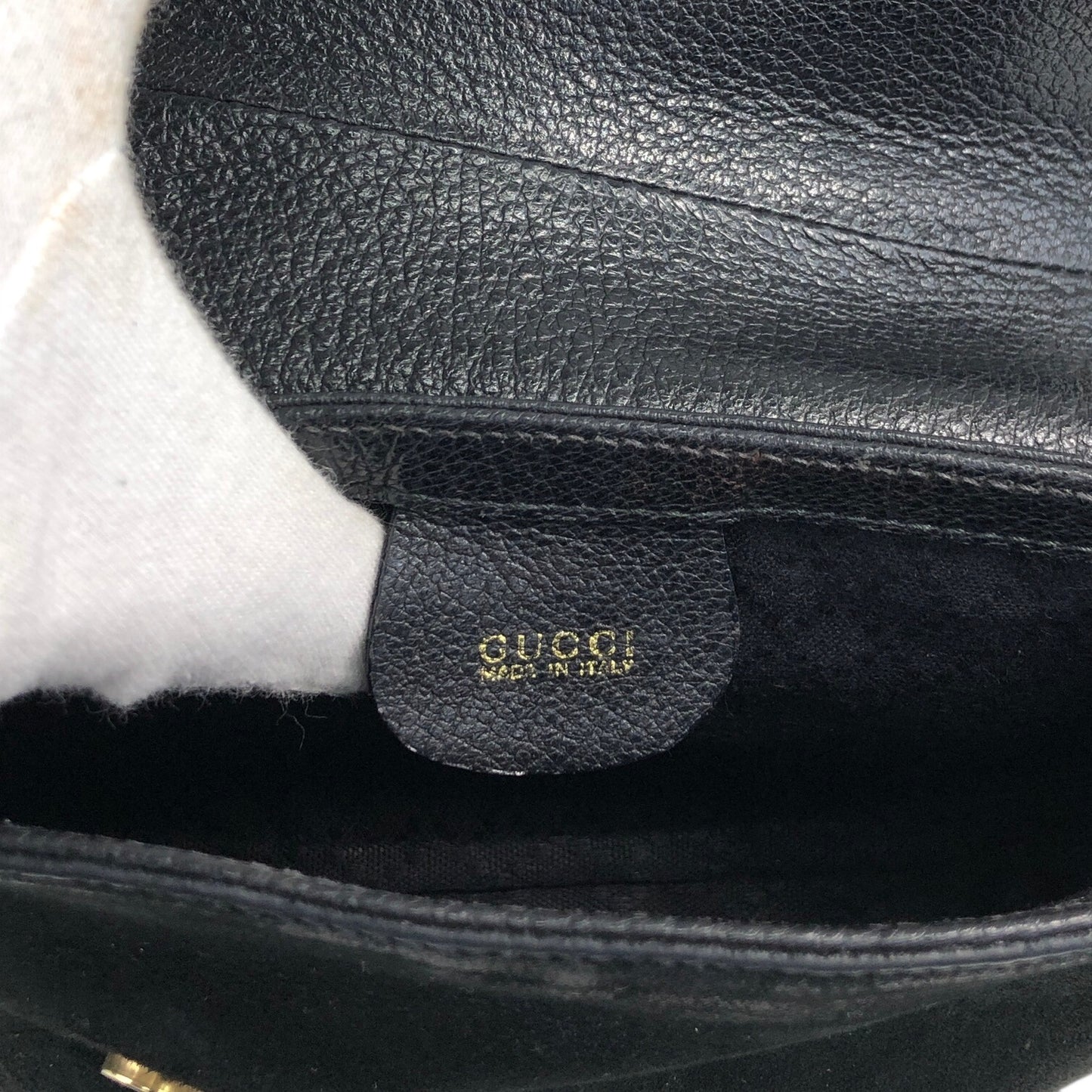 GUCCI Horse Bit Small Shoulder bag Black Vintage wevswd