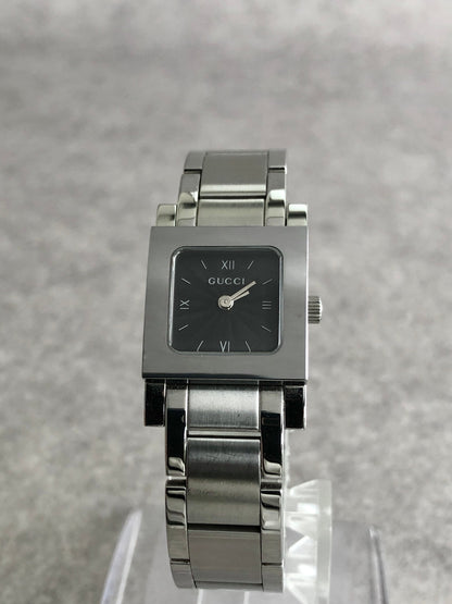 GUCCI Logo Quartz Watch Silver 7900P Vintage 4dstrr
