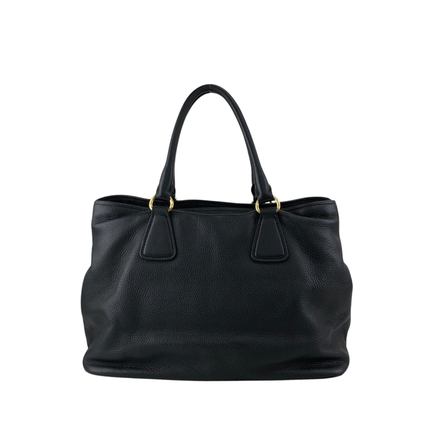 PRADA Logo Two-way Handbag Shoulder bag Black Vintage 7kpf4k