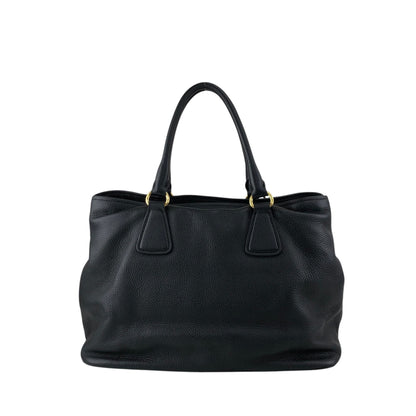 PRADA Logo Two-way Handbag Shoulder bag Black Vintage 7kpf4k