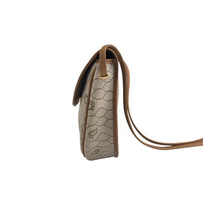 Christian Dior Honeycomb Pattern Shoulder bag Beige Vintage 6kz754