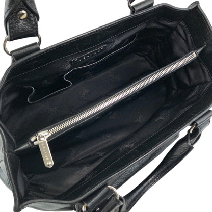 CELINE Horse Carriage Handbag Black Vintage 6m8meh