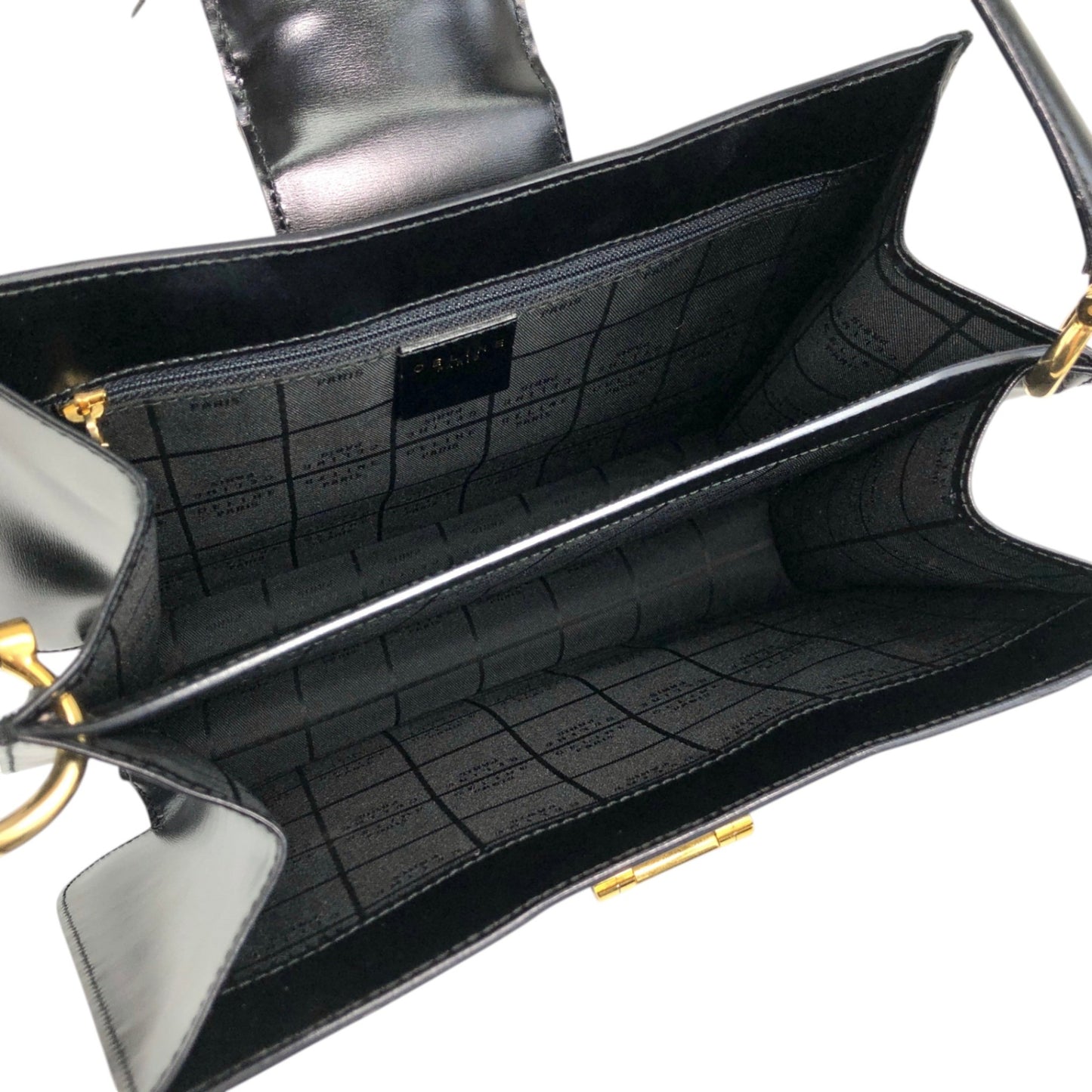 CELINE Horse Bit Shoulder bag Black Vintage snekiw