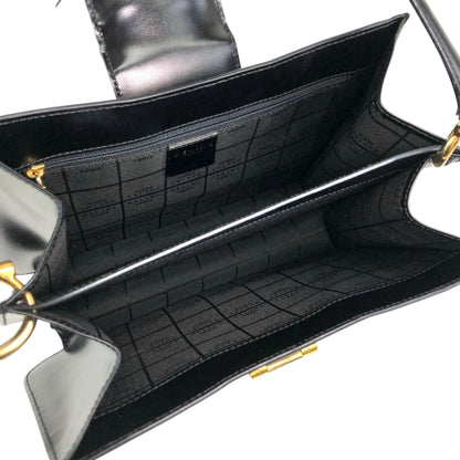 CELINE Horse Bit Shoulder bag Black Vintage snekiw