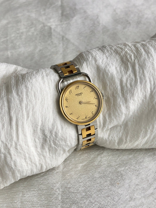 HERMES Watch Gold×Silver Vintage 5s8mvn