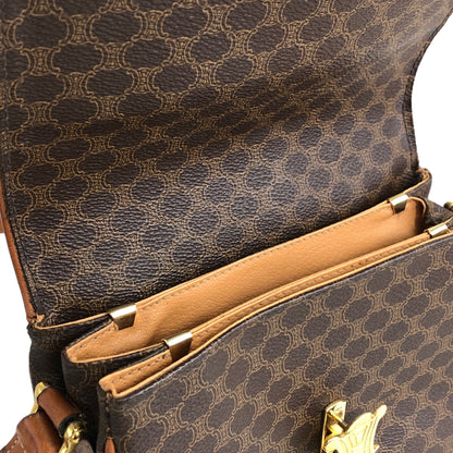 CELINE Macadam Triomphe Shoulder bag Brown Vintage 8c7giv