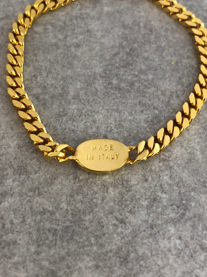 CELINE Triomphe Bracelet Gold Vintage 4efgar