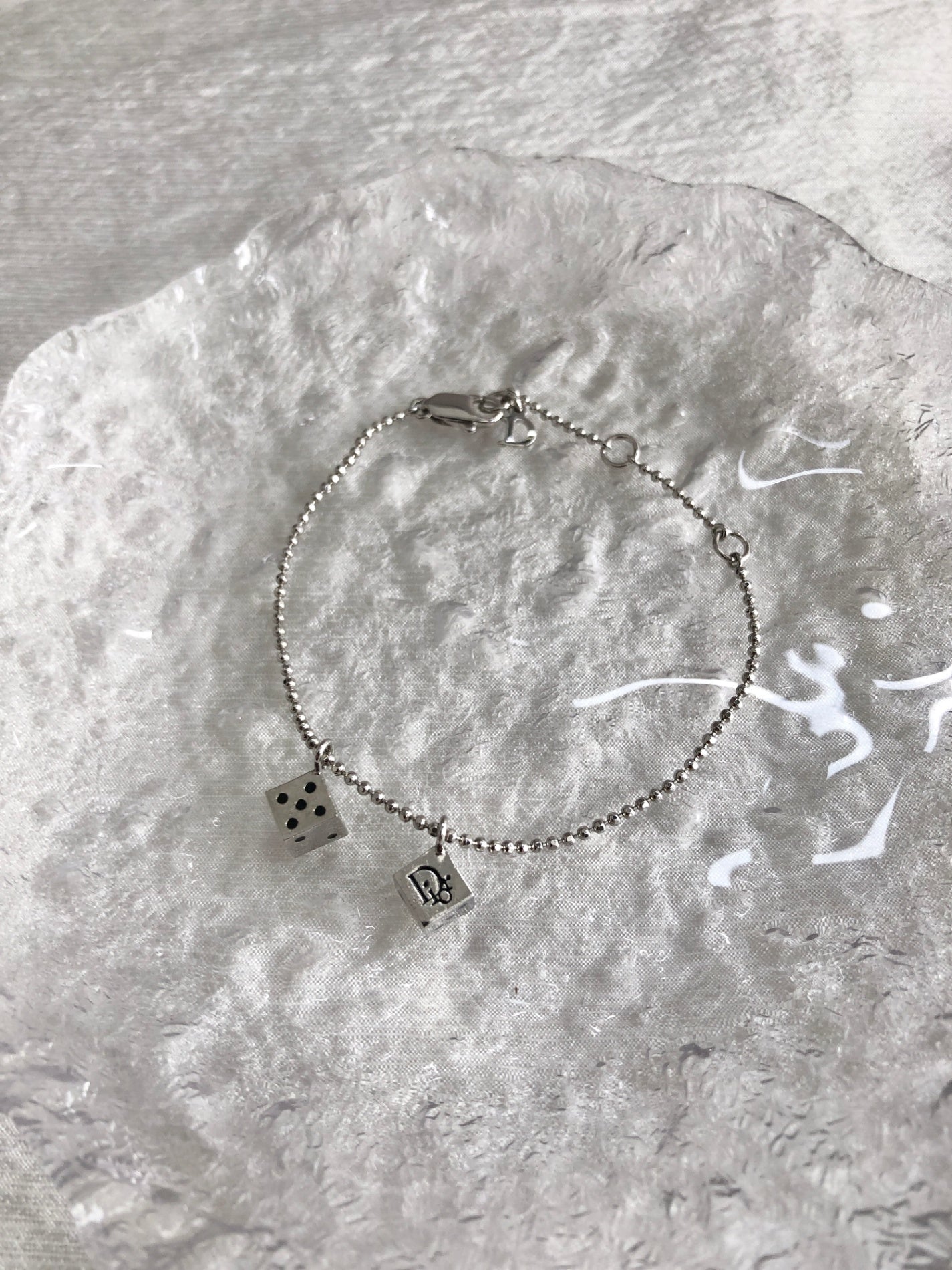 Christian Dior Logo Bracelet Silver Vintage 5ynpw5