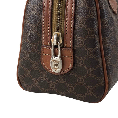 CELINE Macadam Two-way Small Boston bag Shoulder bag Brown Vintage 8fppkm