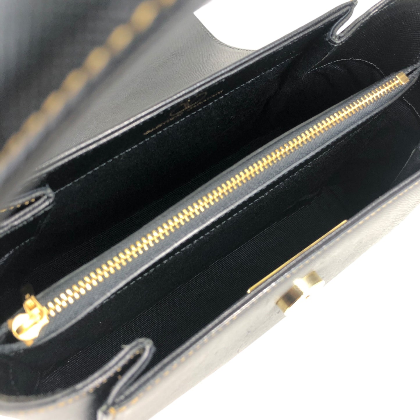 VALENTINO GARAVANI Logo Handbag Black Vintage exeyzp