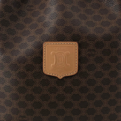 CELINE Macadam Blason Drawstring Shoulder bag Brown Vintage kvk5hf
