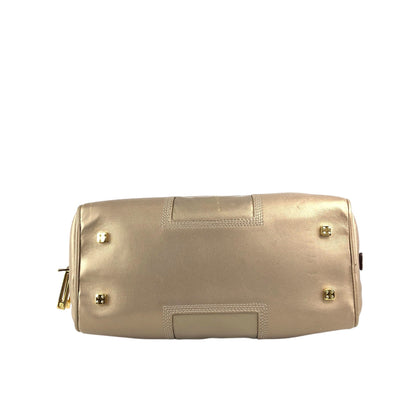 LOEWE Amazona Anagram Small Boston bag Handbag Gold Vintage unh432