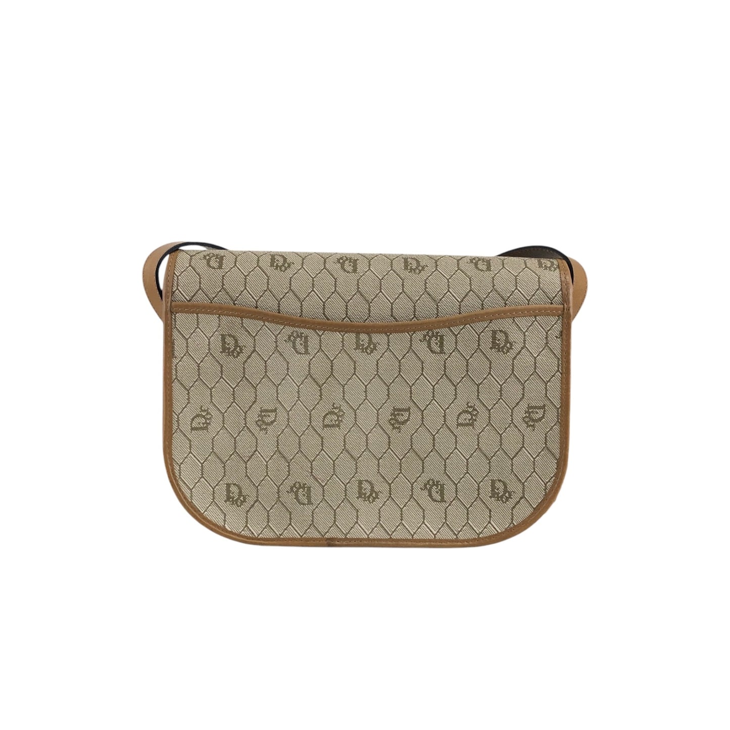 Christian Dior Honeycomb Pattern Shoulder bag Beige Vintage 7cr6d8