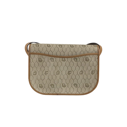 Christian Dior Honeycomb Pattern Shoulder bag Beige Vintage 7cr6d8