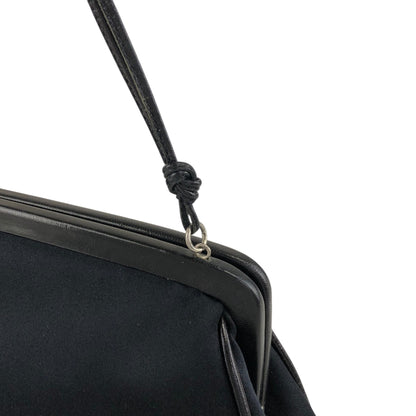 PRADA Tessuto Triangle Logo Small Handbag Black Vintage mygrbb