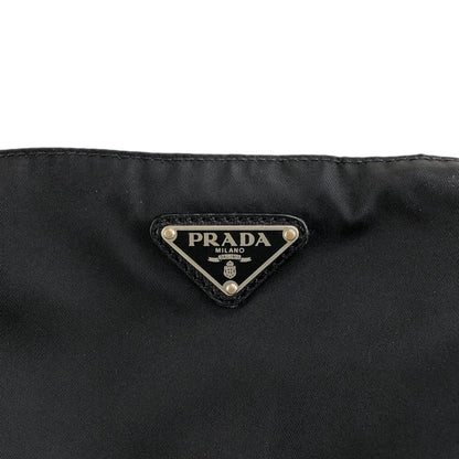 PRADA Tessuto Triangle logo Padlock Small Boston bag Handbag Black Vintage a5w87e