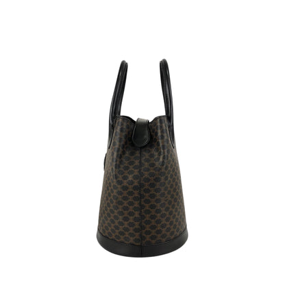 CELINE Macadam Blason Handbag Totebag Black Vintage ypkjyr