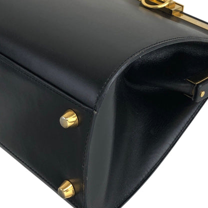 Christian Dior Metal Clasp Handbag Black Vintage 7ncfjz
