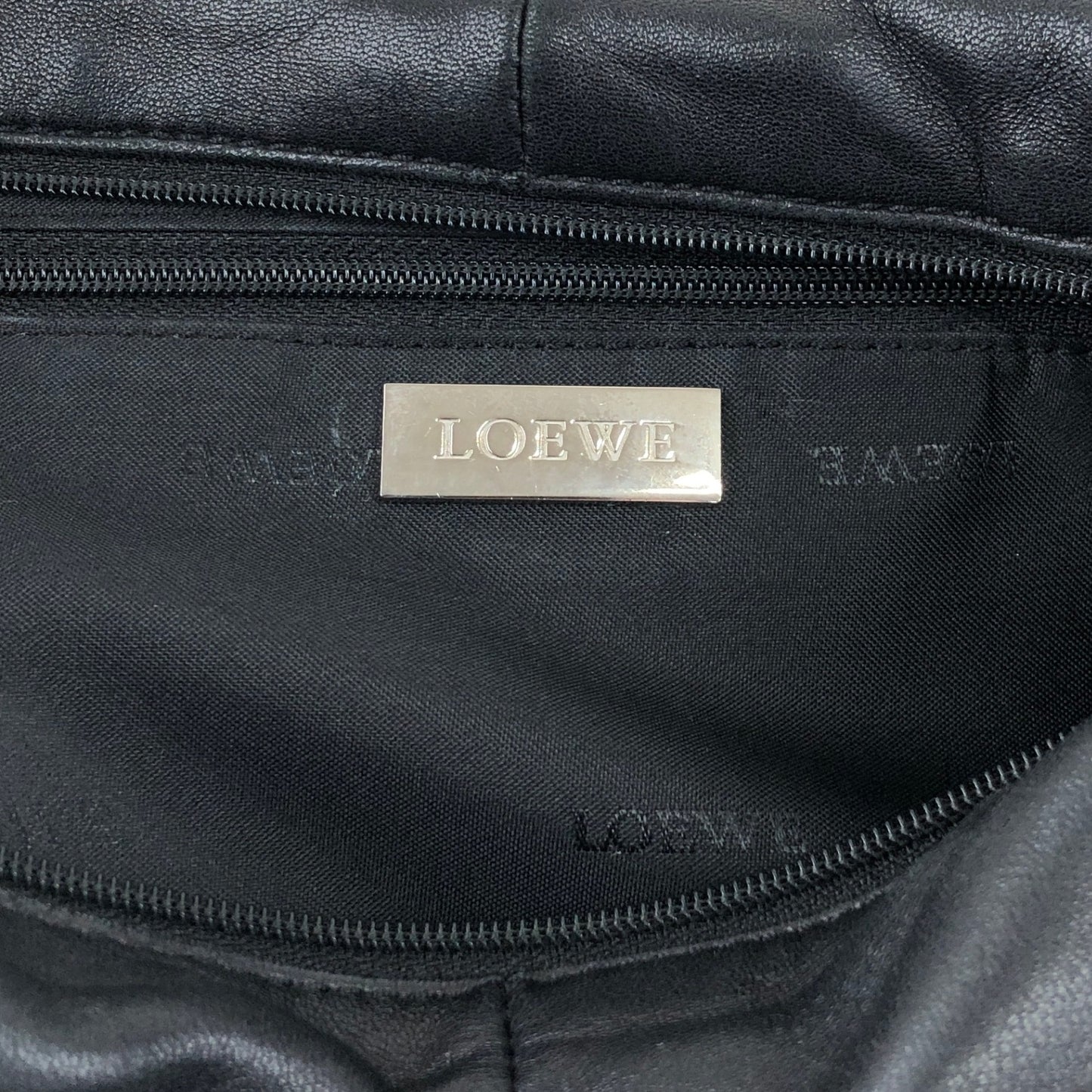 LOEWE Anagram Handbag Shoulder bag Black Vintage pk4pvs